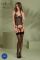 Корсет Passion LEAFA CORSET black S/M, м'які чашки, затискачі для панчіх, стрінги в комплекті