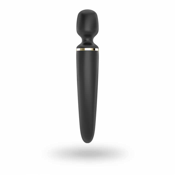 Вібромасажер Satisfyer Wand-er Woman (Black/Gold), водонепроникний, потужний, розмір XXL