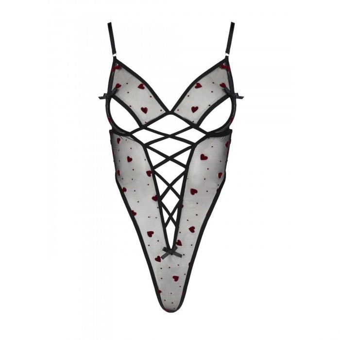 Еротичний боді з малюнком Passion LOVELIA BODY S/M, black