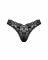 Мереживні стрінги Obsessive Donna Dream thong XL/2XL Black, низька посадка