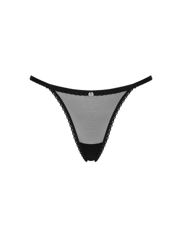 Прозорі стрінги із мереживом Obsessive Celia Noir thong M/L