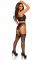 Еротичний комплект Leg Avenue Crop top and garter panty Black, топ, трусики з доступом, панчохи