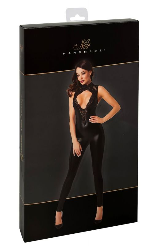 Комбінезон Noir Handmade F342 Powerwetlook and lace overall - 3XL
