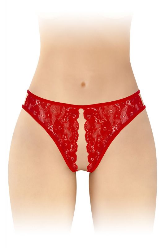 Трусики з відкритим доступом Fashion Secret Victoria Red, мереживо