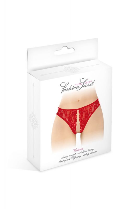 Трусики з відкритим доступом Fashion Secret Victoria Red, мереживо