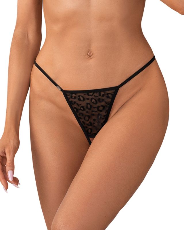 Набір трусиків з доступом Obsessive Bianca 2-pack crotchless thong S/M