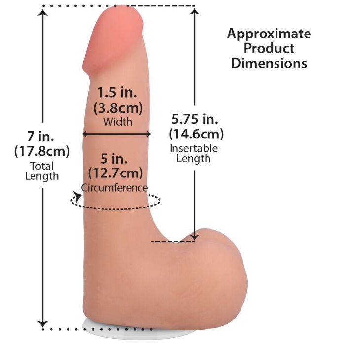 Фалоімітатор Doc Johnson The Realistic Cock ULTRASKYN - 7 Inch with Balls Vanilla