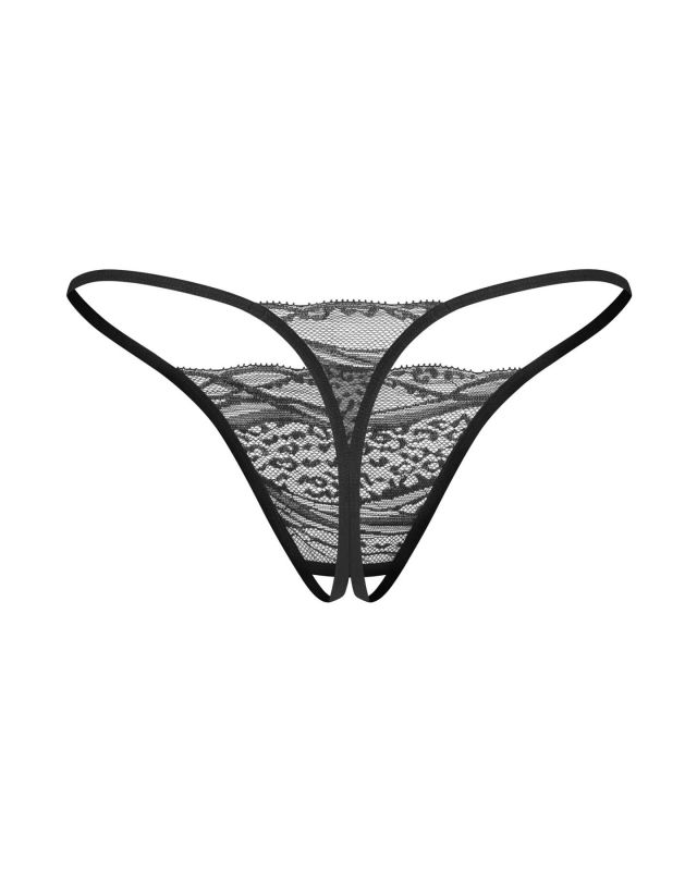 Набір трусиків з доступом Obsessive Bianca 2-pack crotchless thong L/XL