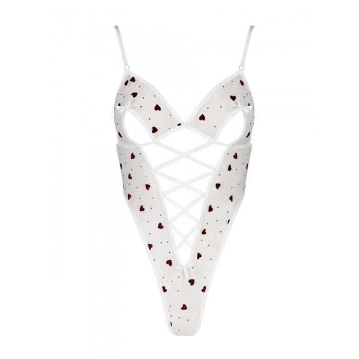 Еротичний боді з малюнком Passion LOVELIA BODY XXL/XXXL, white