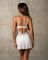 Пеньюар Obsessive Alissium chemise & thong, M/L, мереживний ліф, стрінги в комплекті