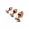 Металева анальна пробка Wooomy Tralalo Rose Gold Metal Plug Size L, діаметр 4 см, довжина 9 см
