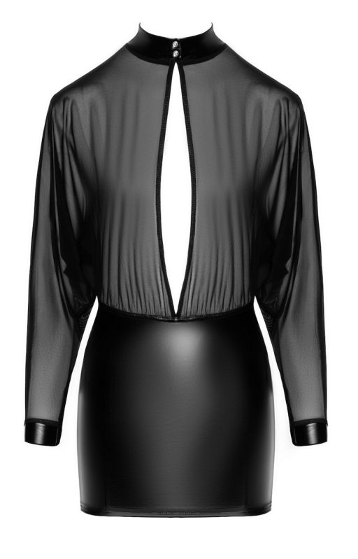 Сукня Noir Handmade F348 Powerwetlook and tulle dress - 6XL