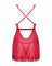 Прозора сорочка бебі-дол Obsessive Lacelove babydoll & thong XL/2XL Red, мереживо, стрінги