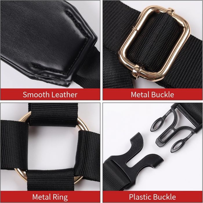 БДСМ-набір LOCKINK YEAHWOW Black Doggy Style Saddle set