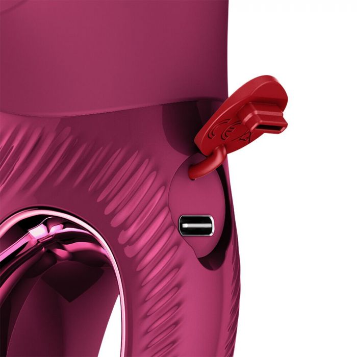 Вібратор-кролик Fun Factory MISS BI Wine Red, 2 незалежні мотори, діаметр 4,2 см