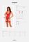 Прозорий корсет Obsessive Lacelove corset XS/S Red, мереживо, підв’язки для панчіх