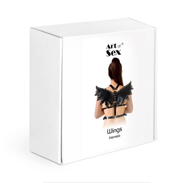Жіноча портупея Art of Sex - Wings червона L-2XL, екошкіра