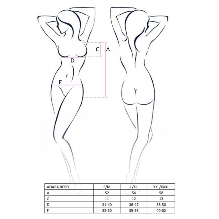 Боді монокіні Passion ADARA BODY XXL/XXXL, red