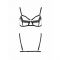 Бюстгальтер-стрепи з мереживом Passion Exclusive SOLON BRA S/M, black