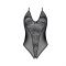 Боді з ажурним декором та відкритим кроком Passion URSULA BODY XXL/XXXL, black