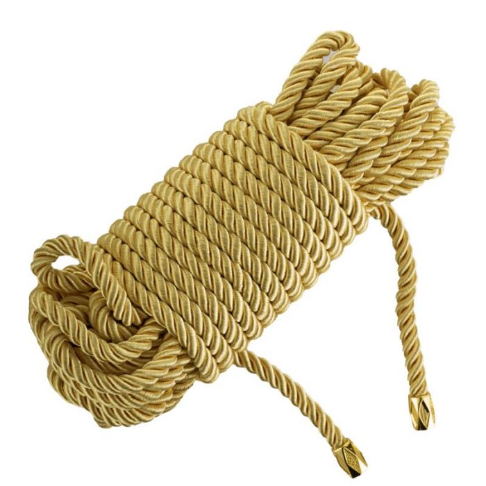 Мотузка для шибарі LOCKINK SEVANDA Shibari Pratice Rope, золотиста, 8 м, нейлон+бавовна