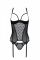 Корсет Passion MARINA CORSET, XXL/XXXL, black, з відкритими чашками