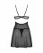 Бебі-дол Obsessive Nutris babydoll & thong, XS/S, імітація ліфа та спіднички, стрінги в комплекті