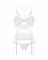 Комплект Obsessive Premisis White 3-pcs crotchless set S/M