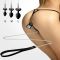 Силіконова анальна пробка Art of Sex Metal Anal Plug with Leash size M з повідцем Black