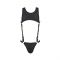 Чоловіче шкіряне боді Passion 056 ADAM L/XL Black, заклепки