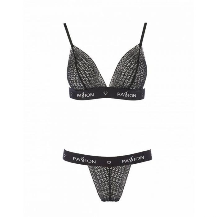 Комплект білизни Passion Exclusive GLAMISS SET XXL/XXXL, black