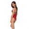 Напівпрозоре боді з мереживом Passion PEONIA BODY XXL/XXXL red