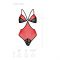 Напівпрозоре боді з мереживом Passion PEONIA BODY XXL/XXXL red