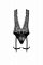 Боді Noir Handmade F297 Libido, XXL, чорне, мереживо, низ під латекс, відкритий доступ, гартери