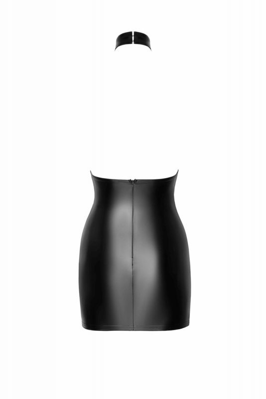 Сукня Noir Handmade F311 Eros, S, black, міні, спідниця під латекс, верх — сітка, відкрита спина