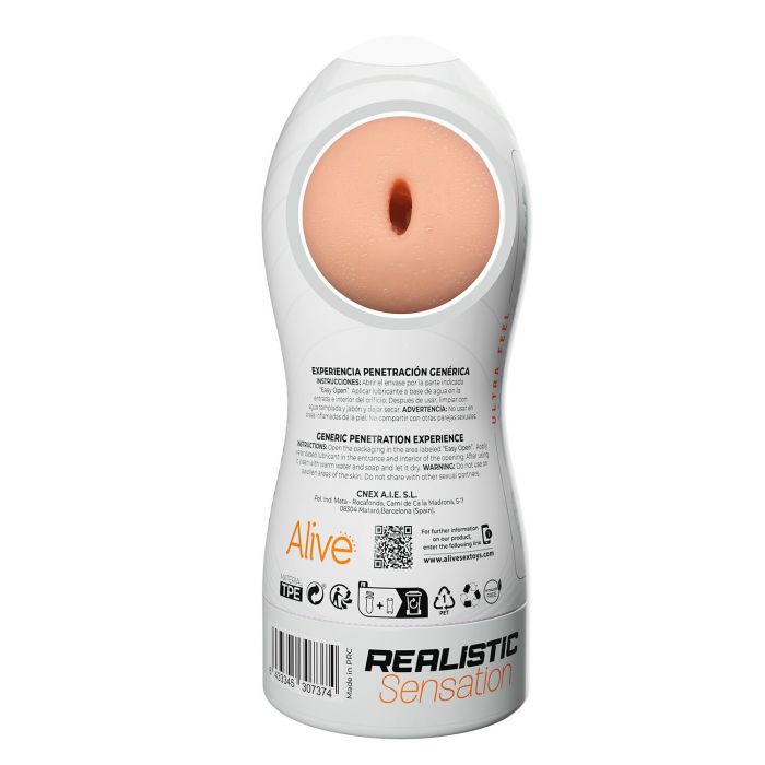 Мастурбатор Alive Maxi Flex L Generic, реалістичний вхід, рельєфний канал