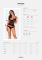 Напівпрозорий набір з прикрасами Obsessive Ivannes top & thong S/M, чорний, топ та танга