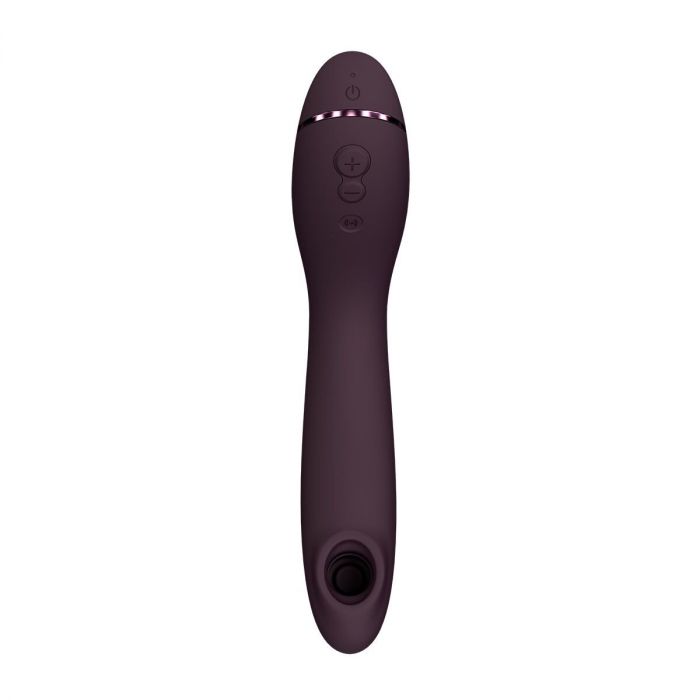 Вакуумний стимулятор для точки G та клітора з вібрацією Womanizer OG Aubergine, 12 рівнів, 3 режими