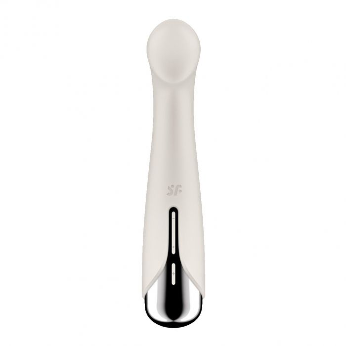 Вібратор з ротацією Satisfyer Spinning G-Spot 1 Beige, плоский майданчик для стимуляції точки G
