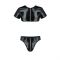 Комплект чоловічої білизни під латекс Passion 057 SET PETER XXL/XXXL Black, кроп-топ, стринги