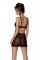 Еротичний пеньюар Passion MARINA CHEMISE, XXL/XXXL, black