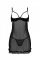 Еротичний пеньюар Passion MARINA CHEMISE, XXL/XXXL, black