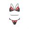 Комплект білизни Passion PEONIA SET XXL/XXXL red, бра, трусики