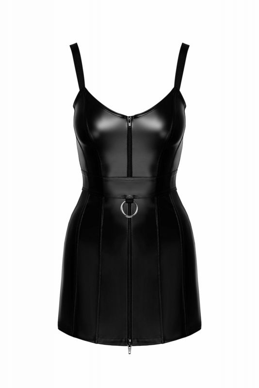 Сукня Noir Handmade F320 Starlet, XXL, під латекс, міні, блискавка по всій довжині, кільце на поясі