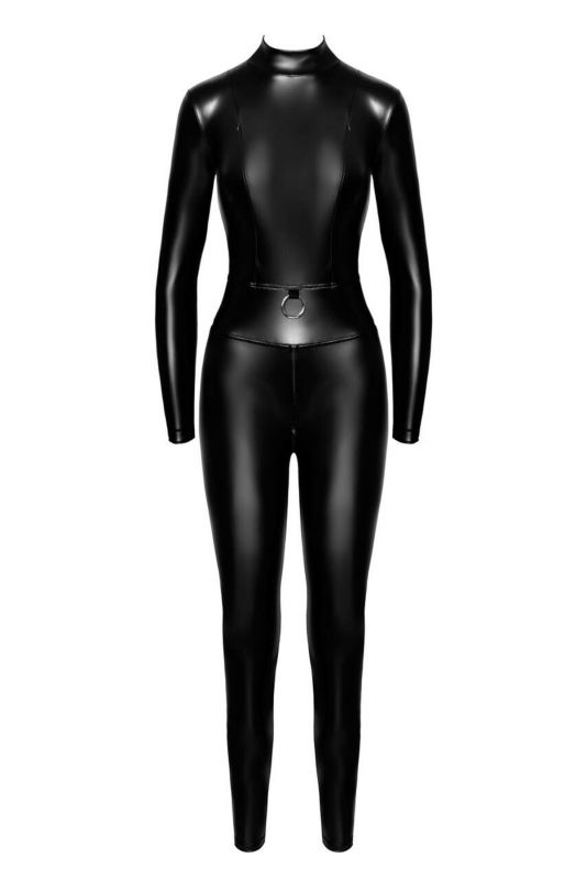 Комбінезон Noir Handmade F319 Caged, 3XL, під латекс, довгий рукав, з доступом, кільце на поясі