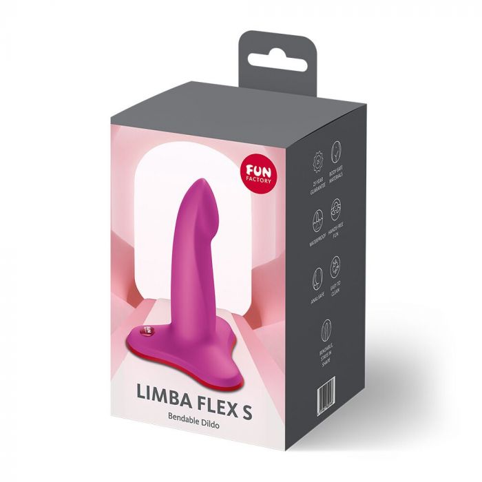 Фалоімітатор Fun Factory LIMBA FLEX S Magenta, гнучкий, з ефектом пам’яті, підходить для точки G