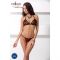 Комплект білизни Passion MELISSA BIKINI XXL/XXXL, black, ліф зі шнурівкою і трусики-стрінги
