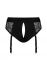 Мереживні труси для страпона з підв'язками для панчіх Strap-On-Me DIVA HARNESS - S