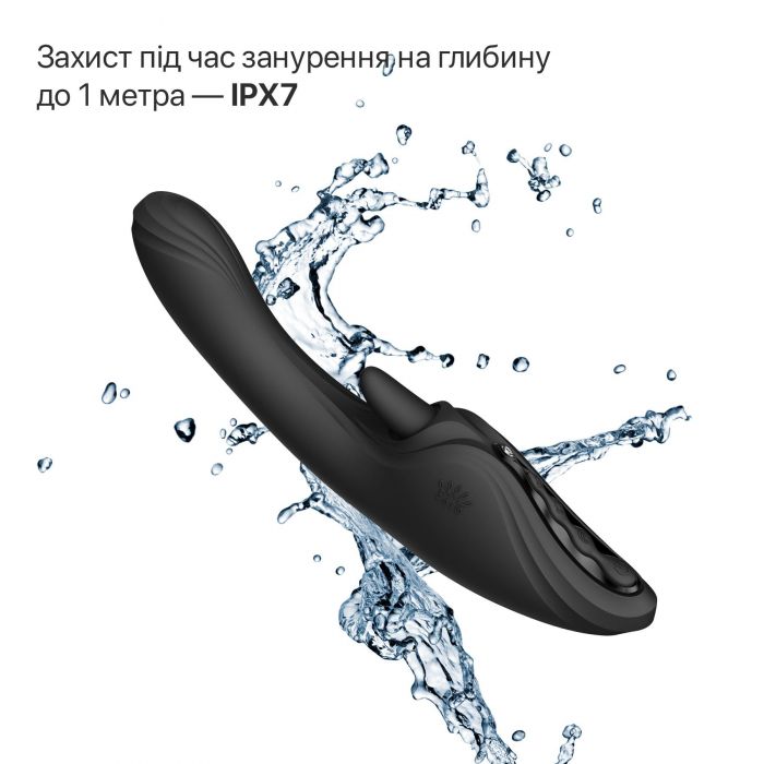 Смарт-вібратор Zalo Ares Obsidian Black, підігрів, 3 мотори, язичок для клітора, стимуляція точки G