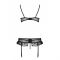 Сексуальний комплект з поясом для панчіх Passion LOVELIA SET L/XL, black
